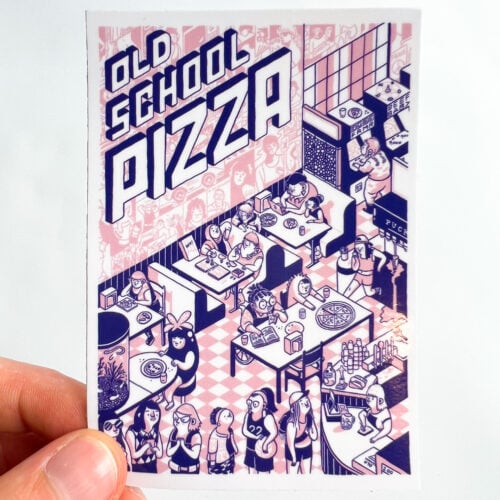 BFF! - Old School Pizza Sticker